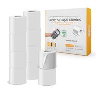 Lot de 80 rouleaux de papier thermique thermique pour tpv tactile hôtellerie, caisse enregistreuse, imprimante tickets, rouleau de papier blanc pour ordinateur portable et imprimante, dimensions 57 x