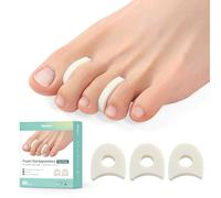 Lot de 80 séparateurs d'orteils en mousse - Welnove pour orteils en marteau, cors et hallux valgus - Respirant et adhésif (1/4")
