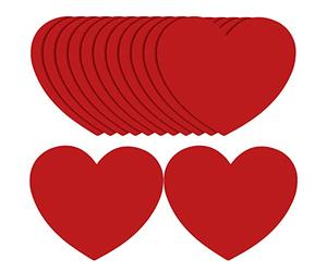 Lot de 80 Sets de Table jetables en Forme de cœurs pour la Saint-Valentin, la Saint-Valentin, Les décorations de fête pour la Maison, Les Mariages, 25,4 x 30,5 cm