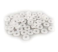 Lot de 80 stoppeurs en caoutchouc de silicone pour bracelets compatibles avec une utilisation seule ou avec fermoir à clip - Transparent