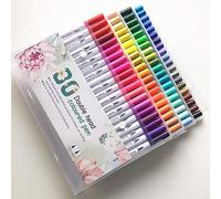 Lot de 80 stylos pinceaux à double pointe - Pour adultes - Coloriage, croquis, peinture