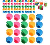 Lot de 80 supports de bobines de fil colorés en silicone, pour éviter le déroulement des fils et éviter les extrémités lâches des machines à coudre et à broder.