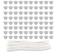 Lot de 80 tamis coniques en maille filetée de 16 mm - Bol en acier inoxydable propre - Passoire conique - Filtre à tuyau en acier inoxydable - Gaze à coque - Passoire de nettoyage en métal - 20 tiges