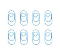 Lot de 80 trombones colorés en forme de petit cœur en métal de 20 mm pour documents, documents, photos, cartes, organisations, pinces en forme de cœur