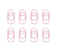 Lot de 80 trombones colorés en forme de petit cœur en métal de 20 mm pour documents, documents, photos, cartes, organisations, pinces en forme de cœur