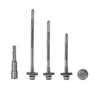 Lot de 80 vis auto-perceuses à tête hexagonale 5,5 x 90 mm avec rondelles EPDM pour fixer les panneaux sandwich (80, 5,5 x 90 mm)