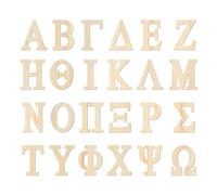 Lot de 81 lettres grecques en bois brut de 10,2 cm pour sororité, fraternité, projet de bricolage, apprentissage, décoration murale