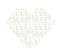 Lot de 82 blocs de construction en forme de cœur avec flèches de style bohème - Décoration d'intérieur