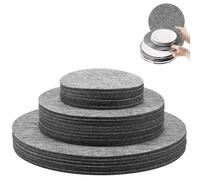 Lot de 84 séparateurs d'assiettes en feutre - 3 tailles - Ronds - Protection empilable pour assiettes en porcelaine - Poêles à frire, etc. (gris) (84 pièces)