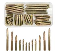 Lot de 84 vis de suspension M4M5M6 - Vis double face galvanisées - Vis double face autotaraudeuses (2030455060 mm)