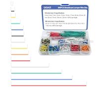 Lot de 840 câbles de jumper pour platine d'expérimentation, kit de ponts électroniques avec 14 longueurs différentes, kit de fils mâle à mâle avec clips en plastique