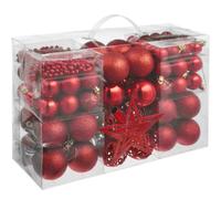 Lot de 86 Boules Décorations de Noël, Surface Mate Brillante ou Pailletée