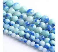 Lot de 86 perles d'espacement en jade persan bleu paon de 4 mm pour la fabrication de bijoux, bracelets, colliers