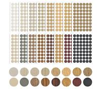 Lot de 864 autocollants de protection de vis - Imperméables - Pour couvrir les trous de vis - Pour couvrir les trous de vis - Pour meubles en bois, étagères, armoires - 21 mm (16 feuilles)