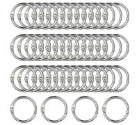 Lot de 88 anneaux de reliure - 25 mm - En métal - Pour porte-clés, scrapbooking, album et mémo