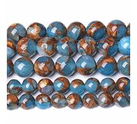 Lot de 88 perles d'espacement cloisonnées bleu lac de 4 mm pour la fabrication de bijoux et de bracelets