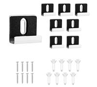 Lot de 8pcs Pince Miroir Mural en Métal, Kit de Support Miroir Mural en Robuste Crochets de Miroir Support Miroir Noir Miroir Support pour Montage Mural Écrans de Miroir Sans Cadre (Argent)