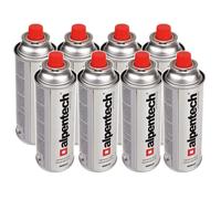 Lot de 8x Cartouches de Gaz Butane Universelles Alpentech IK300 380ml pour Réchaud Camping Cuisine