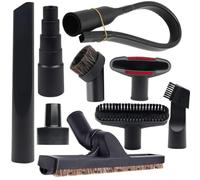 Lot de 9 accessoires universels pour aspirateur - Adaptateurs de tuyau, brosse de sol, suceur plat pour accessoires d'aspirateur de magasin