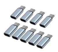 Lot de 9 adaptateurs Lightning vers USB C avec transfert de données pour iPhone 16/16 Pro/15/15 Pro Max/Plus, Samsung Galaxy S25, S24, S23, S22, iPad Pro/Air, ne convient pas pour audio/OTG