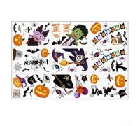 Lot de 9 autocollants mignons pour fenêtre d'Halloween en PVC pour améliorer les décorations de fête ou de friandises sur les fenêtres