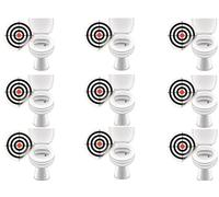 Lot de 9 autocollants pour toilettes Bullseye et urinoir cible WC pub gastronomie Pissoir pour restauration hôtel toilettes propres Ø env. 30 mm