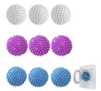 Lot de 9 balles de séchage pour sèche-linge - Balles de lavage pour doudounes - Réutilisables - Pour machine à laver