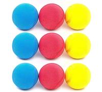 Lot de 9 balles de Tennis Souples en Mousse pour Enfants Multicolore 6,5 cm