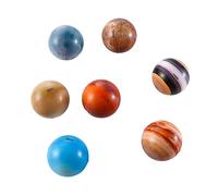 Lot de 9 balles élastiques en forme d'étoile avec impression colorée des huit planètes, accessoire rebondissant en éponge, ballon d'entraînement d'athlète