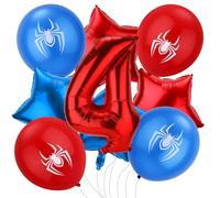 Lot de 9 Ballons d'Anniversaire Araignée, Ballons en Forme d'Araignée, Ballons en Forme de Pentagramme pour Fête d'Anniversaire d'Enfants Décoration de Fête d'Halloween (Numéro 4)