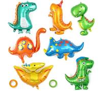Lot de 9 ballons géants en aluminium pour décoration de fête d'anniversaire, fête prénatale, révélation du sexe du bébé dinosaure