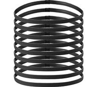 Lot de 9 bandeaux élastiques épais et antidérapants en silicone pour le yoga (noir)