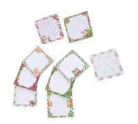 Lot de 9 blocs de notes gluantes sur le thème de Noël - Papier épais recyclé - Décoration pour l'école à la maison - Thème des vacances