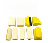 Lot de 9 blocs de ponçage à la main avec design profilé pour bois, réparation de voiture et polissage de meubles - Outils de ponceuse manuelle en mousse de polyuréthane