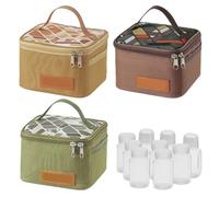 Lot de 9 bocaux shaker avec sac, sac de rangement séparable, kit de cuisson S-Pice pour randonnée, avec conservation améliorée, compact et extra léger, 16 x 16 x 10,5 cm, pour sel, sucre, utilisation