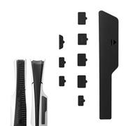 Lot de 9 bouchons anti-poussière en silicone compatibles avec console PS5 CD Disc Edition - Interface USB HDMI de type A/C LAN Port anti-poussière - Kit d'accessoires de réparation - Noir (C)
