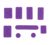 Lot de 9 bouchons anti-poussière en silicone compatibles avec Pro, violet