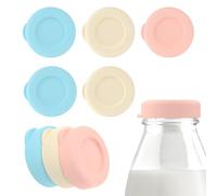 Lot de 9 bouchons de bouteille en silicone de 4,8 cm - Réutilisables - Résistants aux hautes et basses températures - Universel - Pour bouteilles en verre, bouteilles de lait, bouteilles de jus