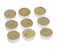Lot de 9 Bougies Chauffe Plat Or pailleté D 3.8 cm - Feeric Christmas