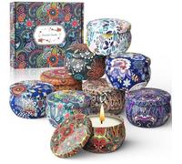 Lot de 9 Bougies Parfumées Cadeau pour Femme,Bougie Parfumées Noel Decoration,Idee Cadeau Anniversaire,Coffret Cadeau Noel