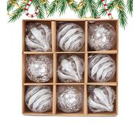 Lot de 9 boules de décoration pour sapin de Noël - Pendentif de fête pour la maison, le salon, l'appartement, la vente au détail, les fenêtres, les projets scolaires