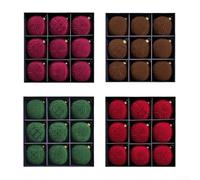 Lot de 9 boules de Noël en velours à suspendre, conçues pour améliorer les décorations de sapin de Noël et de fêtes de fin d'année (café)