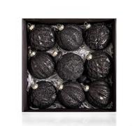 Lot de 9 boules décoratives de Noël incassables à paillettes rouges en métal doré à suspendre rapidement pour décoration d'arbre de vacances, couronnes, centres de table, présentoirs de vente au