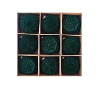 Lot de 9 boules décoratives de Noël incassables | Décorations de Noël floquées 8 cm pour Nouvel An, fête d'hiver, vacances, mariage, fiançailles, anniversaire, famille G