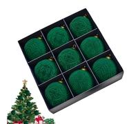 Lot de 9 boules d'ornement - Décorations de sapin de Noël résistantes à la rupture de 9,9 cm - Pour l'intérieur et l'extérieur à la maison, fête, famille et célébration