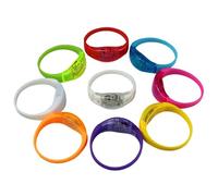 Lot de 9 bracelets lumineux en silicone pour fête avec modes multicolores pour Raves Jogging Days avec plusieurs effets d'éclairage