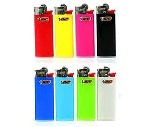 Lot de 9 Briquets J25 Mini BIC FLUO assortis