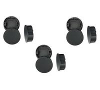 Lot de 9 cache-prises STECKEL - Noir - Pour prises Schuko propres - Protection contre les éclaboussures - Pour hôtel et entreprise