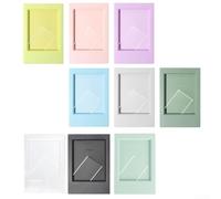 Lot de 9 cadres photo colorés pour photos instantanées de 7,6 cm, cadres photo verticaux classiques en plastique pour bureau, étagère, décoration d'intérieur (A)