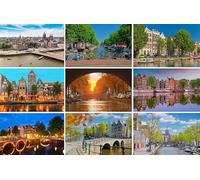 Lot de 9 cartes postales d'Amsterdam : 9 cartes individuelles (cartes postales) - Motifs : canards à Amsterdam (Pays-Bas/Holland) - Photos/images/souvenirs